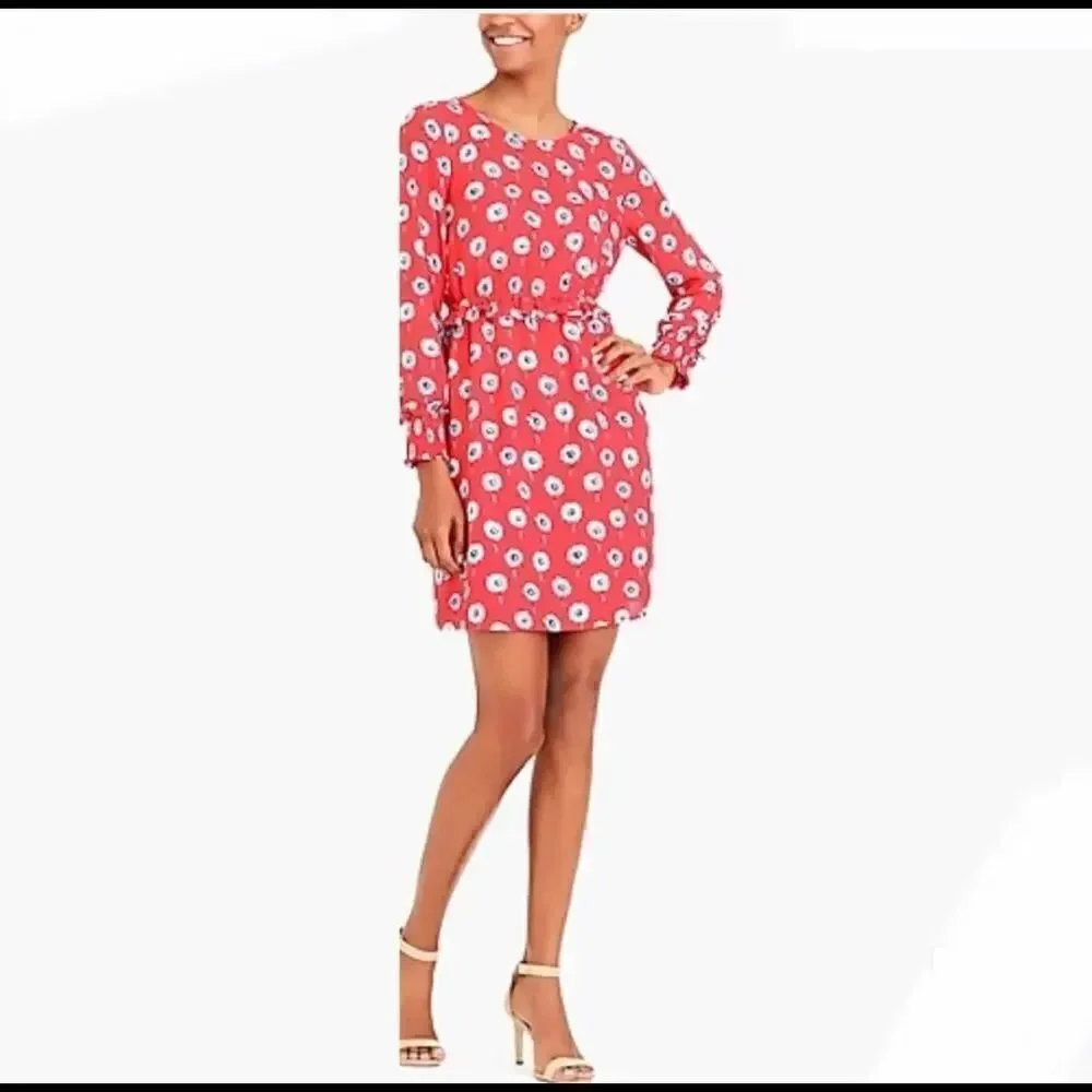 J. Crew | Printed Long Sleeve Fitted Dress